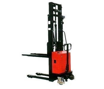 Adjustable Warehouse Forklift Trucks , Material Handling Electric Manual Stacker