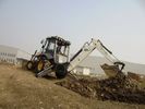 Shoveling Soil Wheel Backhoe Loader Diesel Engine Carraro Transmission for sale