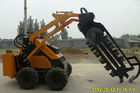 China Railway / Ports Mini Skid Steer Front End Loader With Trencher CE ISO distributor