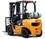 2500kg Unloading Counterbalance Forklift Truck / Yellow High Reach Fork Lift supplier