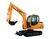 cheap  0.4cbm Industrial Hydraulic Crawler Excavator 7.4T For Clearing Channels